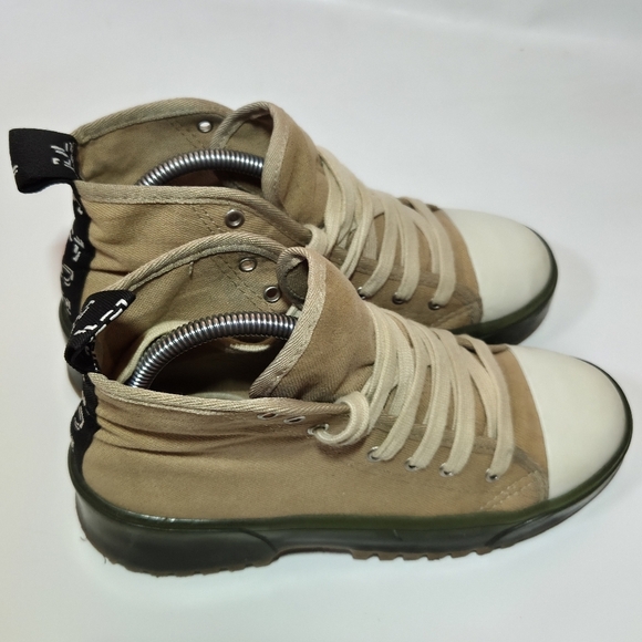 Zara Canvas Fabric High Top Platform Chunky Multicolor Sneakers Shoes Size EU 39 - Picture 8 of 15